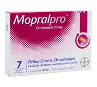 Mopralpro Oméprazole Magnésium Reflux Gastro-Œsophagien 7 Comprimés 20mg