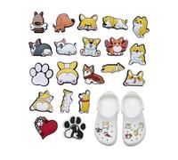 MOPZIJA 20PCS Charmes de Chaussure Crocs Accessoires pour Filles et Garçons Décoration Bracelet Cadeaux d’Anniversaire