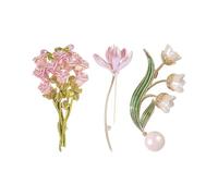 MOPZIJA 3PCS Broche Femme Vetement,broches et pins pour femme, Broche de Floral, Broche de Perle de Mode, Vintage Broches et Pins pour Femme pour Filles sur Robes, Robes de Mariée, Foulards