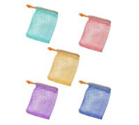 MOPZIJA 5pcs Filet pour Savon Solide, Pochette Savon Solide en Filet Naturel, Sac à Savon en Coton Réutilisable Ensemble de Sachets de Savon Bio, Pochette Savon Solide, Idéal pour Douche