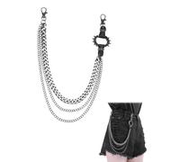 MOPZIJA chaine pantalon,Chaine Pantalon Double Couche, Chaîne De Jean Punk Chaine Portefeuille Chaîne De Ceinture Chainette De Sac à Main Chaîne Hip Hop Gothique Chaine à Maillons Homme Et Femme