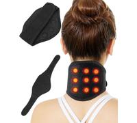 MOPZIJA Protecteur de cou auto - chauffant, minerve cervicale femme,support de cou Tourmaline réglable, support de cou doux pour soulager la douleur au cou, dureté chaude,collier cervical chauffant