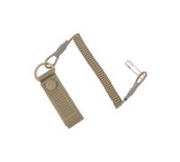 MOPZIJA Tactical Lanyard, porte-clés,Anti-Perte Support Porte-clés Spiralé Sécurité Elastique, Ressort Hélicoïdal Keychain avec Mousqueton, Pour La Pêche, Randonnée, Chasse, L'alpinisme, Kaki