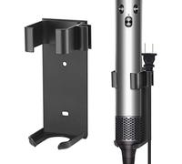 Moqing Support Compatible avec Dyson Airwrap, Métal Support Mural pour Fer à Friser, Fer à Lisser, Aluminium (Noir)