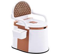 MOQINGH Chaise percée de chevet portable, robuste et belle, chaise de toilette extra large, antidérapante et anti-retournement pour l'extérieur et l'intérieur - Nettoyage facile