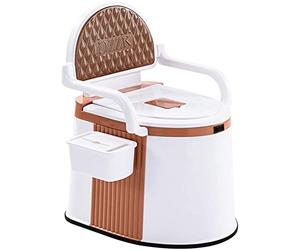 MOQINGH Chaise percée de chevet portable, robuste et belle, chaise de toilette extra large, antidérapante et anti-retournement pour l'extérieur et l'intérieur - Nettoyage facile