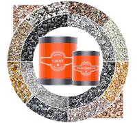 Moquette de pierre - Kit de 25kg Gravier de marbre Giallo Siena + 1,5kg Liant résine époxy 2C pour l'intérieur. Tapis de pierre pour le salon, la salle de bain et intérieurs I BEKATEQ BK-600EP