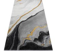Moquette EMERALD exclusive 1017 glamour, marbre élégant noir / gris doré 180x270 cm