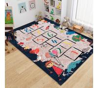 moquette moelleuse, Tapis de chambre à coucher abstrait chic | naturel d'intérieur moderne, décoration maison, tapis sol avec support antidérapant Durable for salon d'enfants(Cartoon 9,60*90CM)