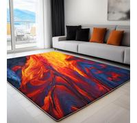 Moquette Polyester Photographie HD Texture Volcanique 160 x 230 cm - Porte Paillasson d'Entree Interieur et Extérieur Tapis Multicolore Antidérapant et Anti-Poussière Tapis Imperméable Lavable