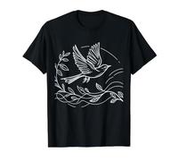 Moqueur Linéaire Observateur d'oiseaux T-Shirt Graphique avec Valeur, Homme, Noir, M