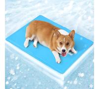 Mora Pets Tapis Rafraichissant Chien et Chats Tapis Refrigerant Gel Non Toxique Matelas Refroidissement Chien Coussin Froid Chat pour Animaux de Compagnie Bleu M 65 x 50 cm