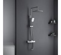 MORADO Colonne de douche avec mitigeur thermostatique,Ensemble de douche thermostatique,Mitigeur de Douche pour Salle de Bain Set 80-115CM