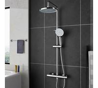 MORADO Colonne de Douche Thermostatique,Ensemble de Douche Réglable en Hauteur 80-115CM,Systeme de Douche Pluie pour Salle de Bain
