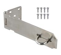 Moraillon de Cadenas de 5 Pouces, Loquet de Verrouillage en Acier Inoxydable 304, Moraillons de Sécurité à Pêne Dormant avec 8 Vis, pour Chambre à Coucher, Porte de Salle de Bain, Placard