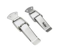 Moraillon en acier inoxydable 304 for boîte à outils, loquet de boîte à ressort publicitaire en bois, loquet de serrure de porte fenêtre, 1 pièce(SK001 Iron)