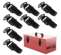 Moraillon Fermeture 8 Pcs Serrure Tension En Acier Inoxydable Serrure Caisse Verrouillage Du Levier Verrouillage Bascule Basculer La Fermeture Pour Coffret Boîte Tiroir Armoire Coffre Outils Schwarz