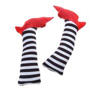 Morain 1 paire d'accessoires de décoration de vacances pour Halloween, jambes fantaisie, farce effrayante, fête sur le thème d'Halloween, pattes de sorcière maléfique, décorations de vacances, Rayures