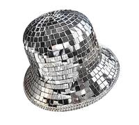 Morain Chapeau bob disco unisexe réfléchissant pour club de nuit