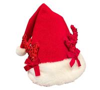 Morain Chapeau de Noël à paillettes de carnaval avec plusieurs types de couleur rouge adulte chaud chapeau de Noël pour adulte unisexe adolescents cadeau en peluche chapeaux de Père Noël en peluche