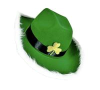 Morain Chapeau de trèfle vert à LED populaire pour la StPatricks - Accessoires de fêtes irlandaises - Chapeau de fête sur le thème du festival - Couvre-chef pour tous les âges