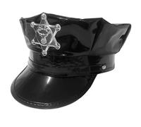 Morain Chapeau d'officier pour adulte - Octogonale - Pour Halloween, carnaval, capitaine et badge - Costume d'Halloween pour femme
