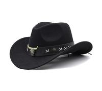 Morain Chapeaux de fête amusants Chapeau de cowboy Chapeau Western Chapeau pour femme Adulte Cowboy Cuir Band Fedora Accessoires de costume Adulte Paille Soleil Femmes Hommes Cowgirl Western Coloré