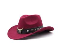 Morain Chapeaux de fête amusants Chapeau de cowboy Chapeau Western Chapeau pour femme Adulte Cowboy Cuir Band Fedora Accessoires de costume Adulte Paille Soleil Femmes Hommes Cowgirl Western Coloré