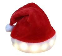 Morain Chapeaux de Noël avec LED clignotante - Accessoires de Père Noël - Accessoires de fête - Pour tous les âges - Confortables