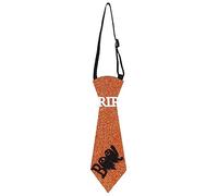 Morain Cravate décorative pour Halloween, festival, décoration à suspendre, ornement saisonnier, accessoires de fête, cravate d'Halloween, costume de festival, Couleur citrouille BOO le, taille unique