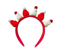 Morain Décoration de Noël - Bonnet de Père Noël tricoté - Bandeau de fête - Accessoire de festival