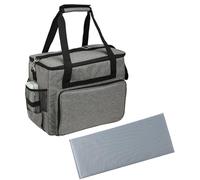 Morain Étui de transport pour machine à coudre avec plusieurs poches de rangement, sac de transport pour machine à coudre avec épaule amovible, bleu, 47cm x 37cm x 5cm