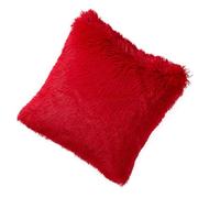 Morain Housse de coussin lavable en fausse peluche réversible avec fermeture éclair multicolore pour chambre à coucher, canapé, taie d'oreiller luxueuse en peluche