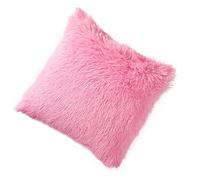 Morain Housse de coussin lavable en fausse peluche réversible avec fermeture éclair multicolore pour chambre à coucher, canapé, taie d'oreiller luxueuse en peluche
