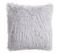 Morain Housse de coussin lavable en fausse peluche réversible avec fermeture éclair multicolore pour chambre à coucher, canapé, taie d'oreiller luxueuse en peluche
