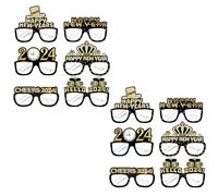 Morain Lot de 12 lunettes en papier pour déguisement de Nouvel An - Chapeau pointu pour carnaval, fête, studio photo, Nouvel An, accessoires de photomaton, fournitures de Noël