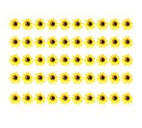 Morain Lot de 50 têtes de fleurs artificielles jaunes de 4 cm, 6 cm, 10 cm, fleurs décoratives pour couronnes, décorations de fête de mariage, fleurs artificielles jaunes faux tournesol pour projets