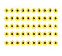 Morain Lot de 50 têtes de fleurs artificielles jaunes de 4 cm, 6 cm, 10 cm, fleurs décoratives pour couronnes, décorations de fête de mariage, fleurs artificielles jaunes faux tournesol pour projets