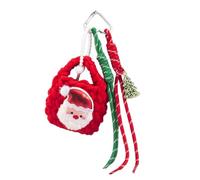 Morain Porte-clés Père Noël en peluche douce Décoration de vacances Accessoire tricoté pour cadeaux de Noël Ornement décoratif Multifonctionnel Accessoire de vacances, D, taille unique