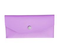 Morain Portefeuille en cuir PU pour cartes de visite, grande capacité, pour budgétisation et facturation, porte-cartes de 17 x 9,4 cm, Violet
