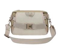 Morain Sac à bandoulière tendance pour homme et femme - Grand sac banane avec sangle réglable en polyuréthane, Noir , 9.36x8.3801in, sac à main bandoulière