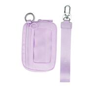 Morain Sac banane court résistant à l'eau avec fenêtre transparente Porte-cartes, sac de ceinture de course à pied, support de téléphone, violet clair, 9.36x8.2875in, Sacs de ceinture