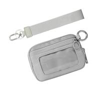 Morain Sac banane court résistant à l'eau avec fenêtre transparente Porte-cartes, sac de ceinture de course à pied, support de téléphone, gris clair, 9.36x8.2876in, Sacs de ceinture