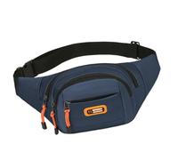 Morain Sac banane unisexe de grande capacité avec poches multifonctions et sangle réglable pour l'extérieur, bleu, 9.36x8.2504in, sac à main bandoulière