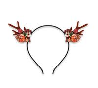 Morain Serre-tête de Noël en bois de cerf pour les fêtes de fin d'année, Halloween, événement, sans danger pour les enfants, bandeaux doux avec rennes