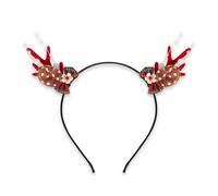 Morain Serre-tête de Noël en bois de cerf pour les fêtes de fin d'année, Halloween, événement, sans danger pour les enfants, bandeaux doux avec rennes