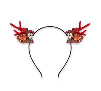 Morain Serre-tête de Noël en bois de cerf pour les fêtes de fin d'année, Halloween, événement, sans danger pour les enfants, bandeaux doux avec rennes