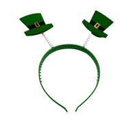 Morain Serre-tête pour adulte avec trèfles irlandais et paillettes en poudre pour fête patrick carnaval