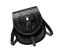 Morain Style européen médiéval pour femmes, sacs à bandoulière, sac à bandoulière en cuir PU, sac de taille, sac à main pour téléphone rétro, Noir , 9.36x8.5414in, sac à main bandoulière