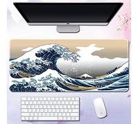 Morain Tapis de Souris de Jeu Art Print Peinture Hokusai La Grande Vague Grand Rectangle Tapis de Souris en Caoutchouc antidérapant 900 x 400 x 3 mm, Style 5